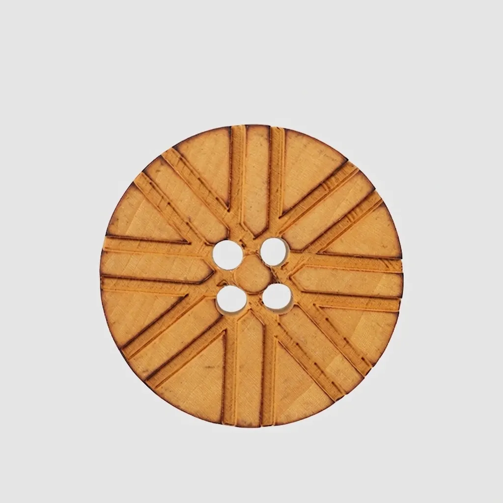 Boutons en Bois de Tremble Naturel Ronds Motif Radial Boutons en Bois Vintage pour Manteaux Pulls Chemises Accessoires de Couture DIY