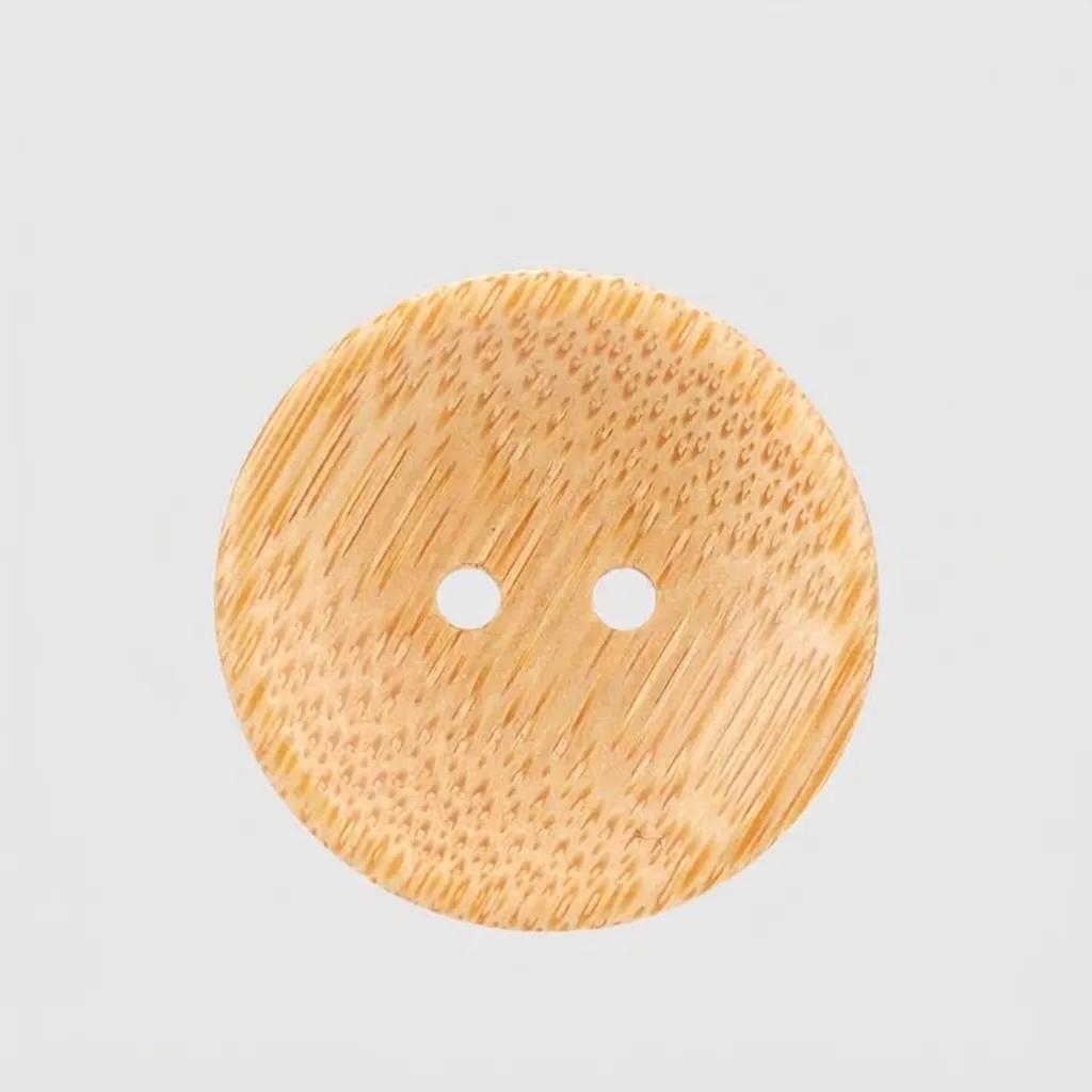 Natural Bamboo Round Sewing Buttons 2-Hole Wood Grain Button For Clothing DIY Crafts Traditional Style Garment Accessories