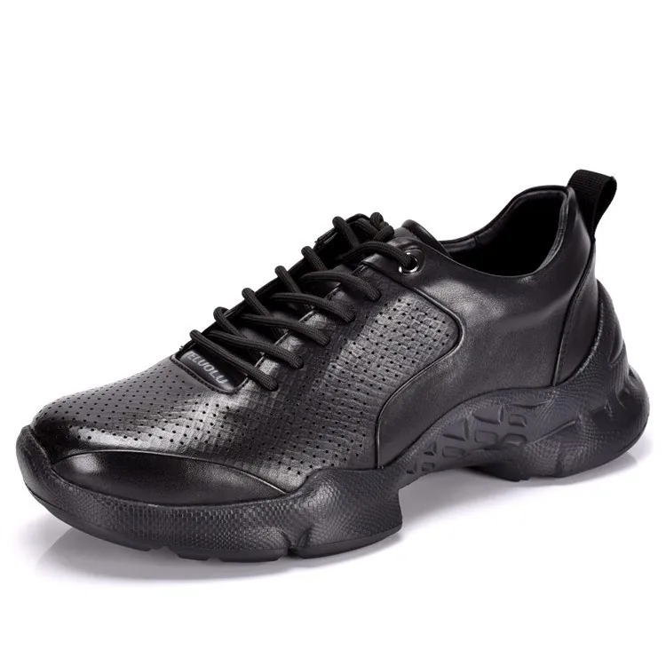 Zapatos Casuales de Negocios de Cuero Genuino para Hombre Transpirables con Diseño Hueco para Verano Zapatos de Caminata Suela Blanda