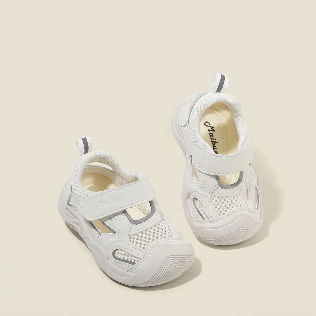 Kleinkind Baby Atmungsaktive Mesh Schuhe Sommer Neue Jungen Mädchen Anti-Kollision Sport Sneaker Casual Lauflernschuhe Klettverschluss