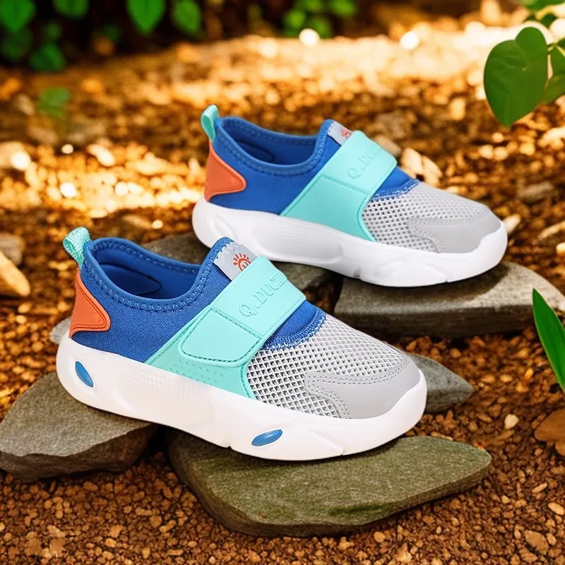 Kinder Atmungsaktive Mesh Sportschuhe 2025 Sommer Jungen Mädchen Studenten Laufschuhe Mode Lässige Sneaker Mit Klettverschluss