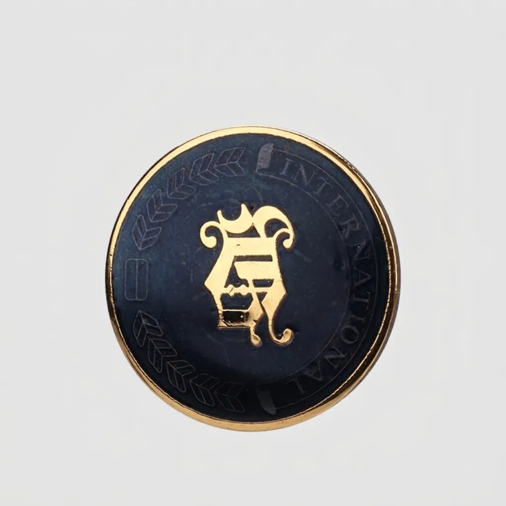 Retro Brass Enamel Cloisonne Buttons For Clothing Suits Coats Luxury Emblem Decorative Shank Metal Buttons For Sewing