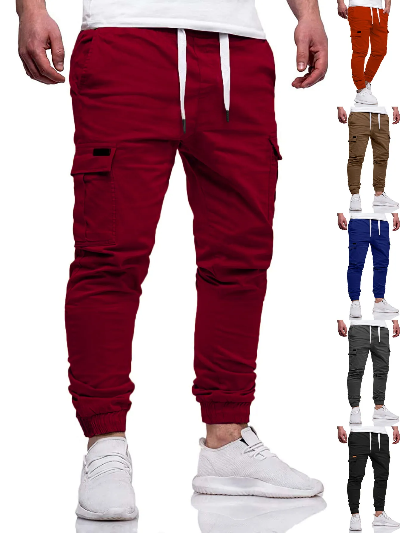 Ανδρικό Παντελόνι Cargo Jogger Γρήγορο Στέγνωμα Πολλαπλές Τσέπες Casual Αθλητική Φόρμα Μέση Μέση με Κορδόνι Υπαίθριο Παντελόνι