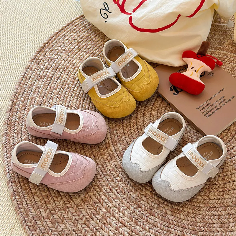 Mädchen Mary Jane Sneakers Koreanischer Stil Lässige Flache Kunstlederschuhe Für Kleinkinder Kleine Mädchen Herbst Neu