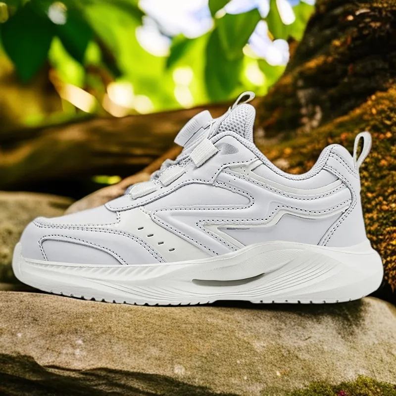 Kinder Drehverschluss Atmungsaktives Mesh Sneaker Leichte Weiße Schulschuhe Für Jungen Mädchen Casual Laufschuhe 2025 Sommer