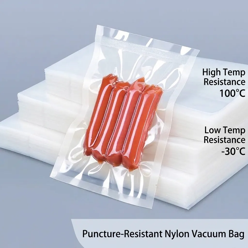 Food Grade Thickened Nylon Vacuum Sealer Bags Clear Smooth Food Storage Bags For Commercial Home Sealing Machine Storage Packaging