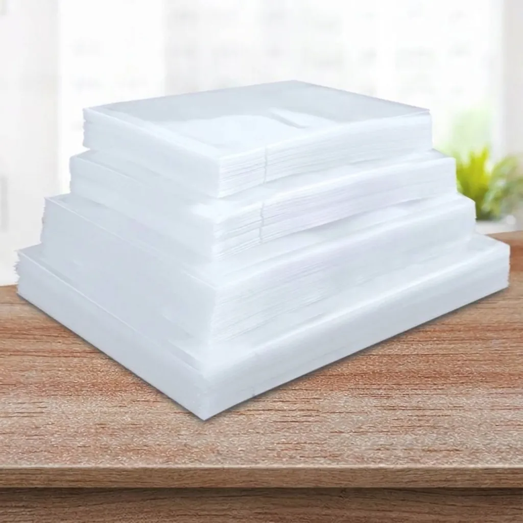 Bolsas Transparentes de Almacenamiento al Vacío para Alimentos Bolsas de Plástico Gruesas para Sellado y Preservación