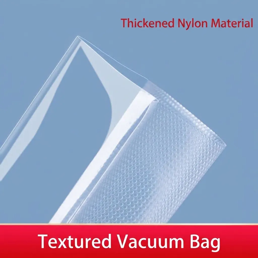 Textured Vacuum Sealer Bags Food Storage Preservation Packs Mesh Transparent Compression Plastic Seal Bags For Kitchen Storage