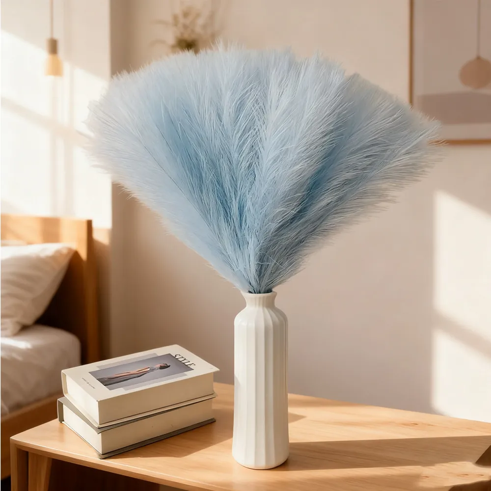 Nordic Artificial Pampas Grass Silk Reed Feather Branches For Living Room Wedding Decoration Home Decor Photo Props