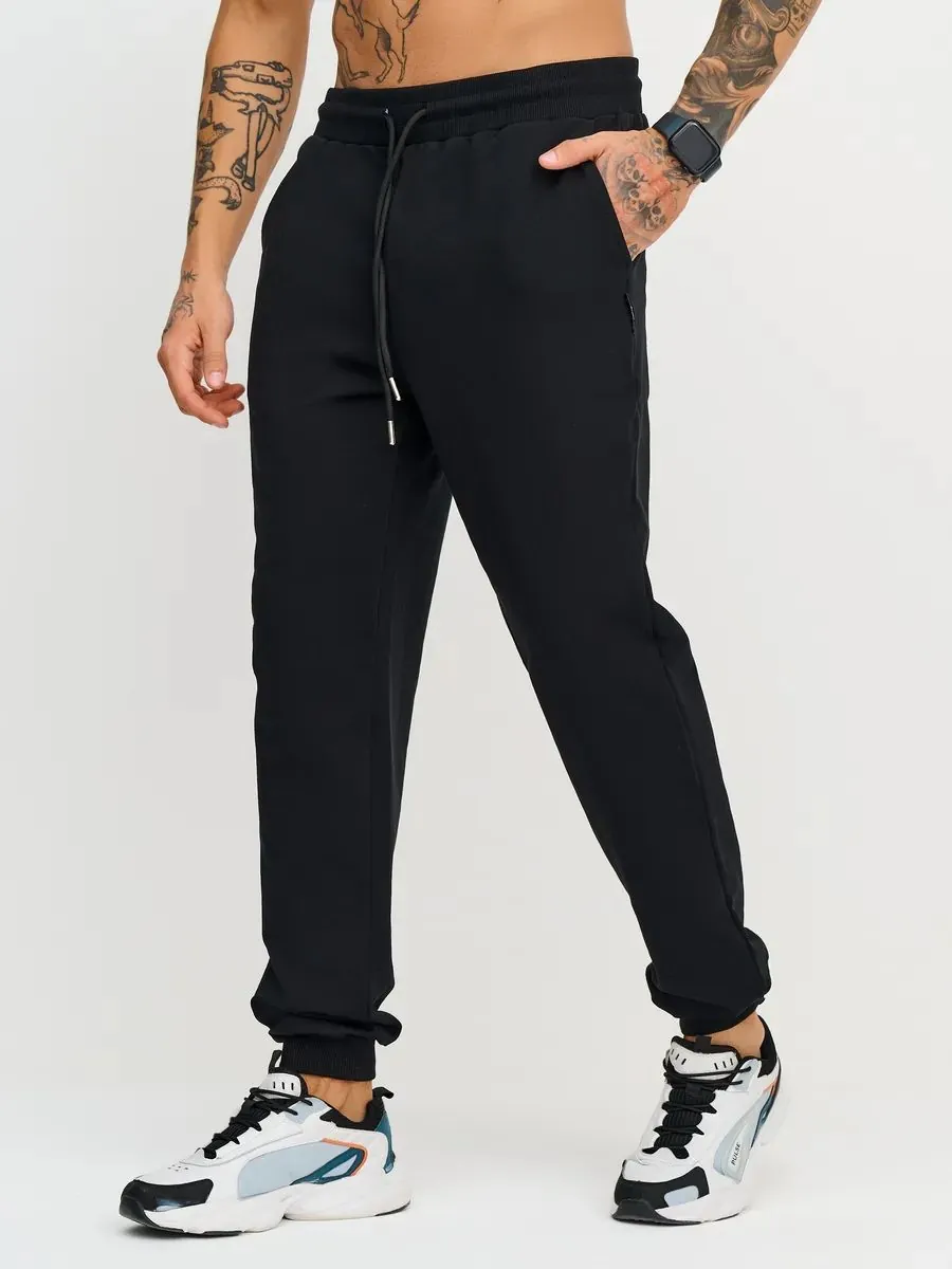 Men's American Joggers Sweatpants Autumn Winter Fleece Lined Cuffed Sports Pants Casual Running Fitness Training Pants