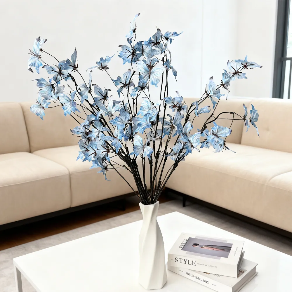 Traumhaft Künstliche Schmetterlingsblume Anordnung Seidenblume Ast Verdorrter Ast Für Zuhause Hochzeit Garten Schaufenster Dekoration
