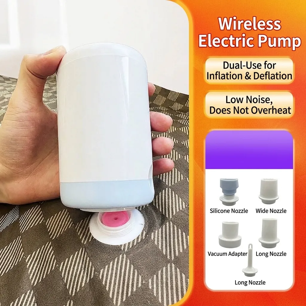 Wireless Electric Vacuum Pump For Storage Bags Portable USB Rechargeable Mini Air Pump Handheld Suction Device For Home Travel Organization