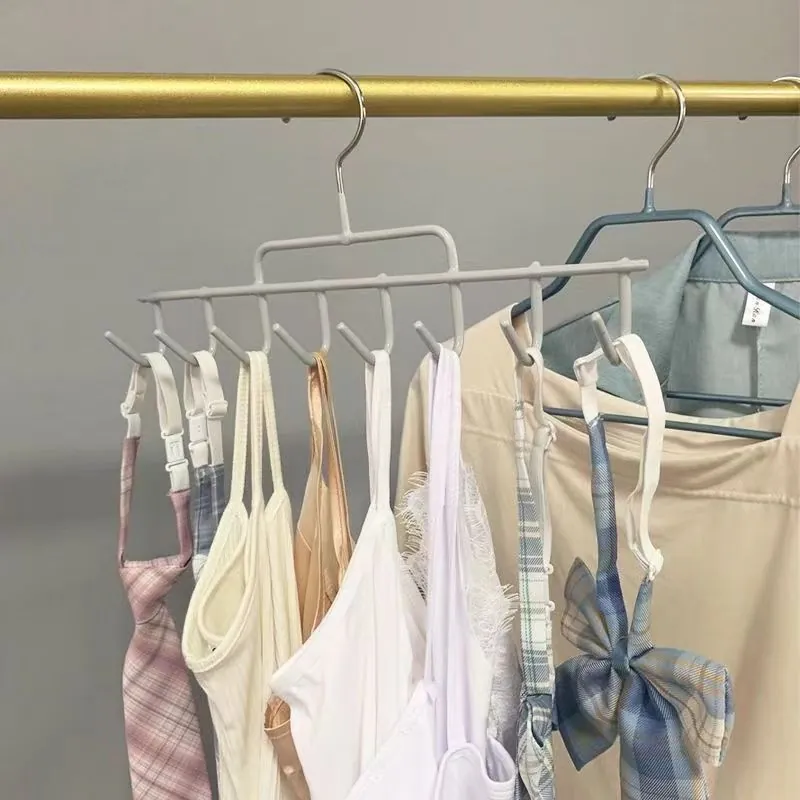 Multi-functional Wardrobe Accessory Hanger Multi-hook Dipped Steel Rack For Belts Ties Camisoles Scarves Space Saving Organizer