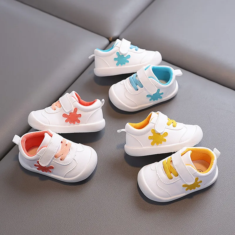 Toddler Baby Walking Shoes 1-3 Years Old Kids Breathable Mesh Non-Slip Soft Sole Sneakers For Boys Girls Velcro Closure