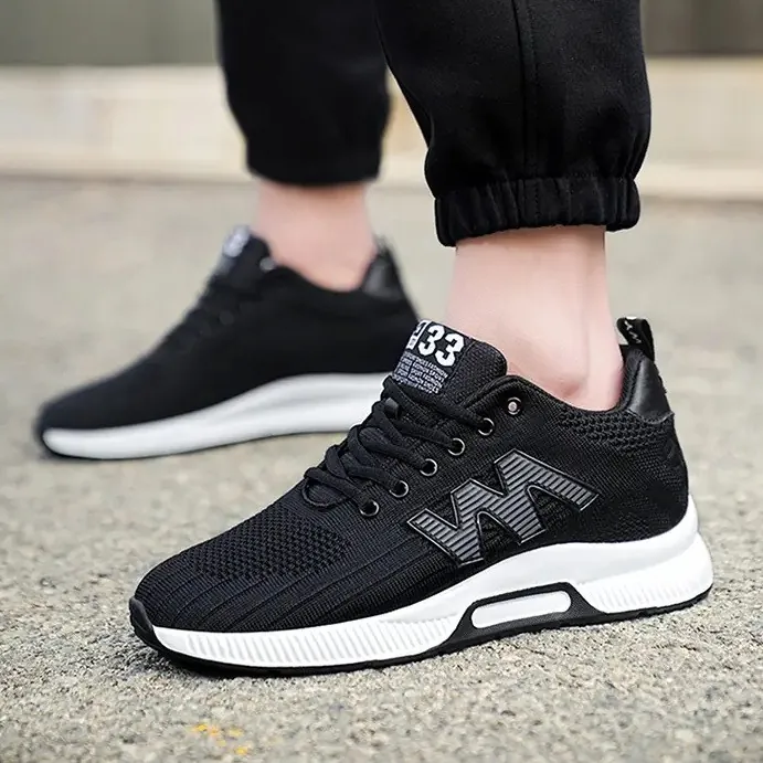 Herren Atmungsaktive Netz-Sneaker Unsichtbare Höhenvergrößerung Lässige Schuhe Große Größe Leichte Sportliche Fußbekleidung