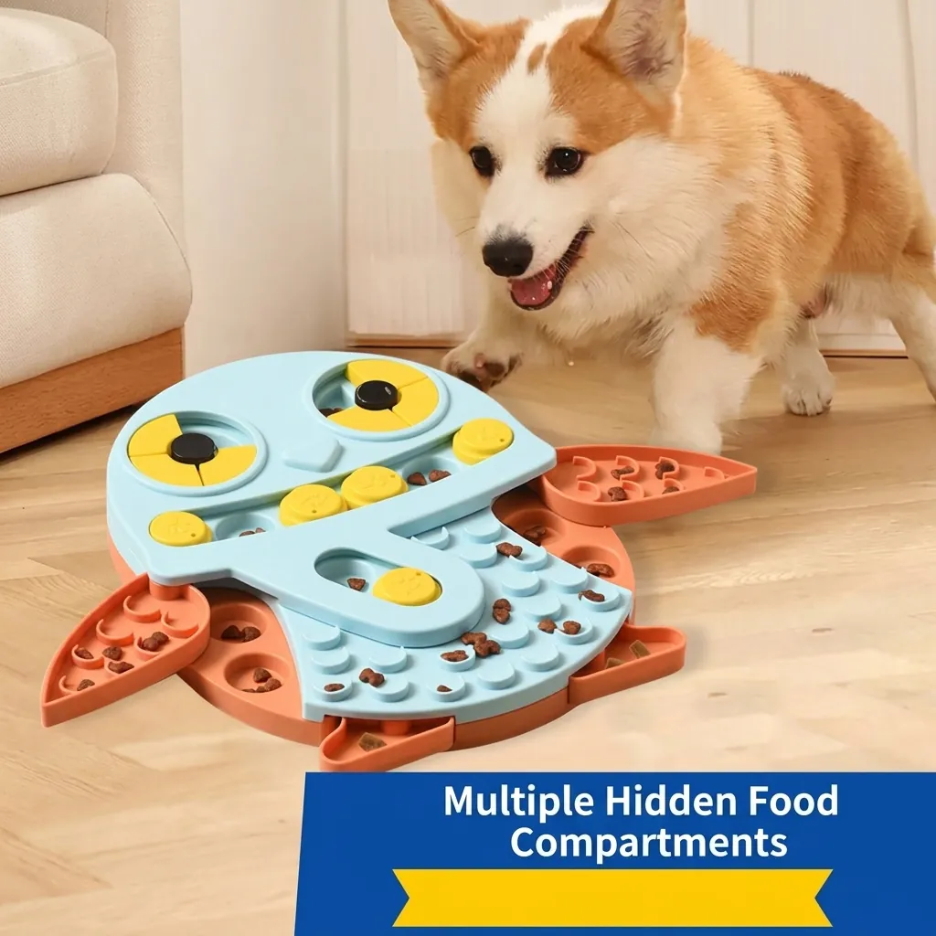 Jouet Puzzle Interactif en Forme de Pingouin pour Chien Mangeoire Lente Entraînement au Flair Antidérapant PP pour Animaux