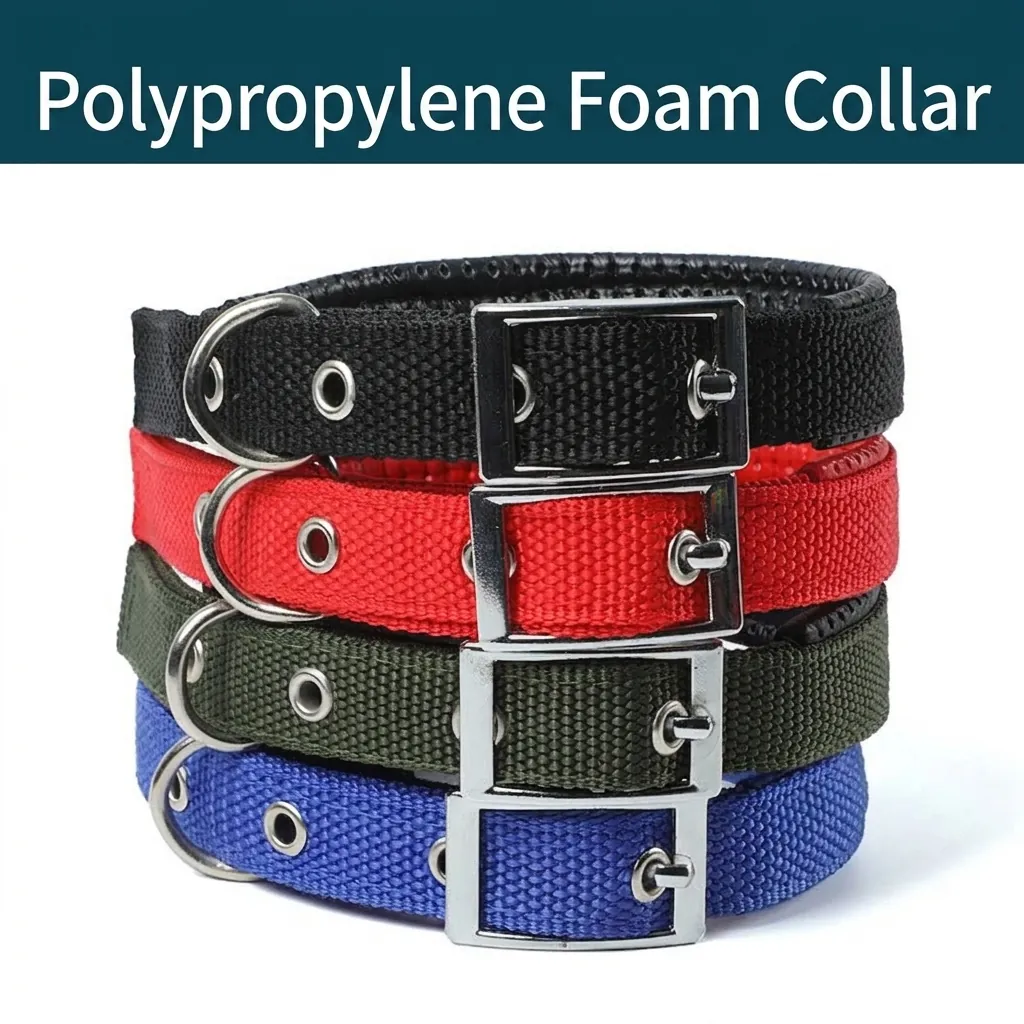 Verstellbares Gepolstertes Hundehalsband Weiches Schaumstofffutter Polypropylen Gurtband Metall Dornschließe Robust Für Kleine Mittlere Große Hunde Haustierzubehör