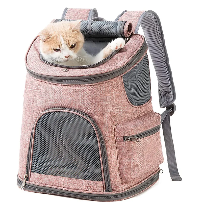 Sac à Dos pour Animaux Portable et Pliable en Tissu Oxford Respirant pour Chats et Petits Chiens Sac de Voyage Résistant