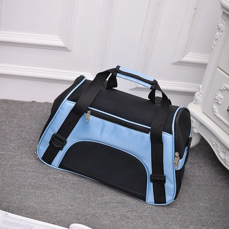 Portable Breathable Pet Carrier Bag For Cats Small Dogs Foldable Travel Shoulder Bag Mesh Handbag For Outdoor Trip