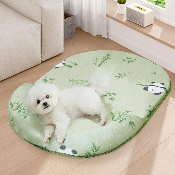 Alfombrilla de Enfriamiento de Verano para Mascotas Estampado Panda Conejo Acolchado Transpirable Cama para Perros Gatos Pequeños Medianos