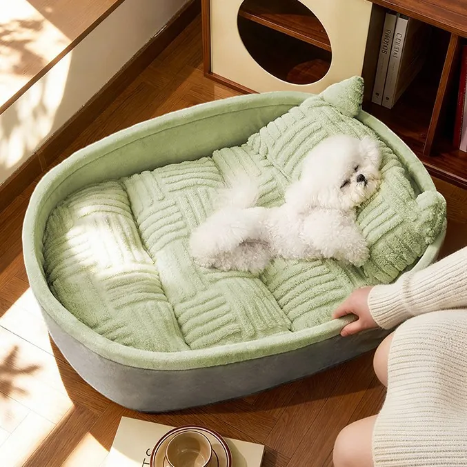 Universal Four Seasons Pet Bed Soft Plush Dog Bed Breathable Cat Sofa Mat For Small Medium Dogs Warm Washable Pet House