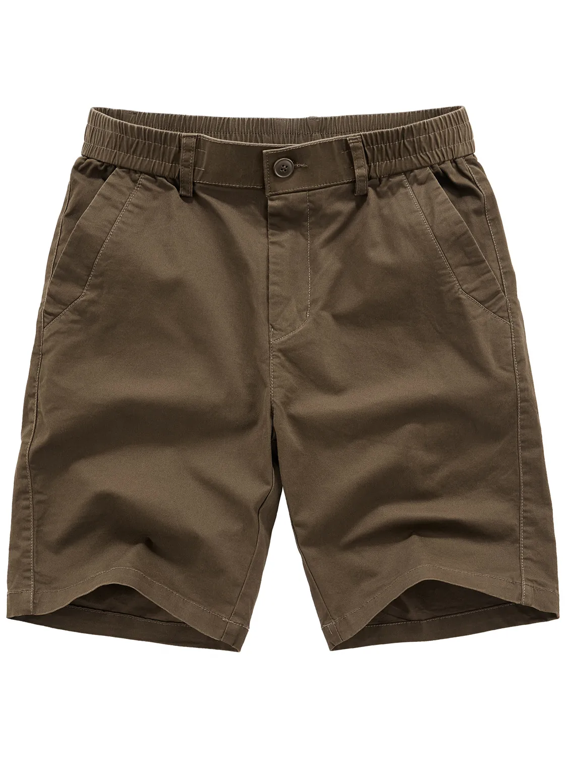 Short Cargo Homme Été en Coton Lavé Rétro Décontracté Britannique Couleur Unie Jambe Droite Respirant Short de Travail