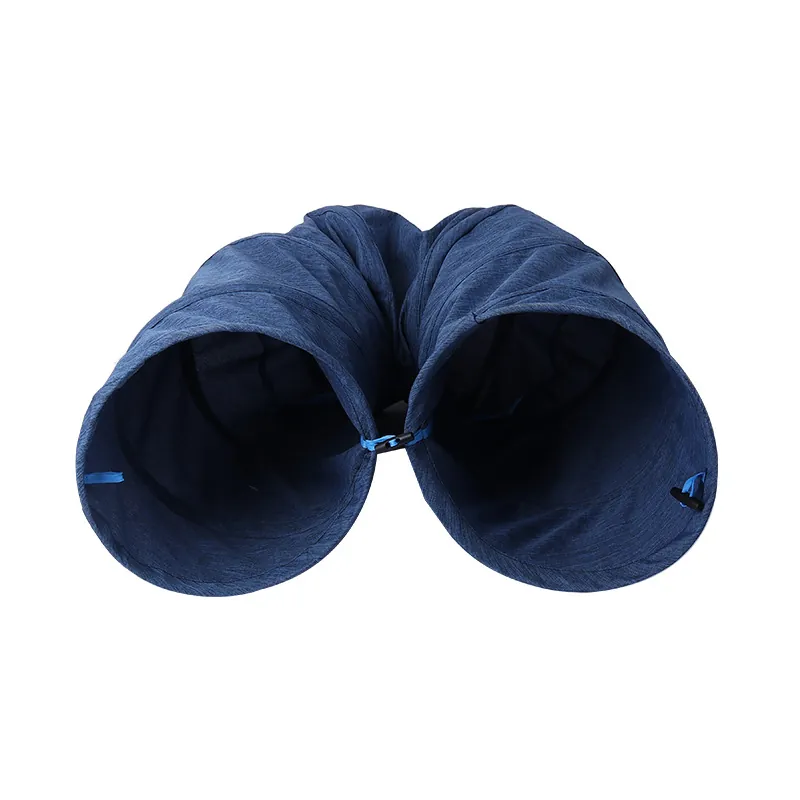 Durable Foldable Cat Tunnel Toy Scratch Resistant Canvas Cat Play Tube With Plush Ball Interactive Pet Tunnel Toy For Cats