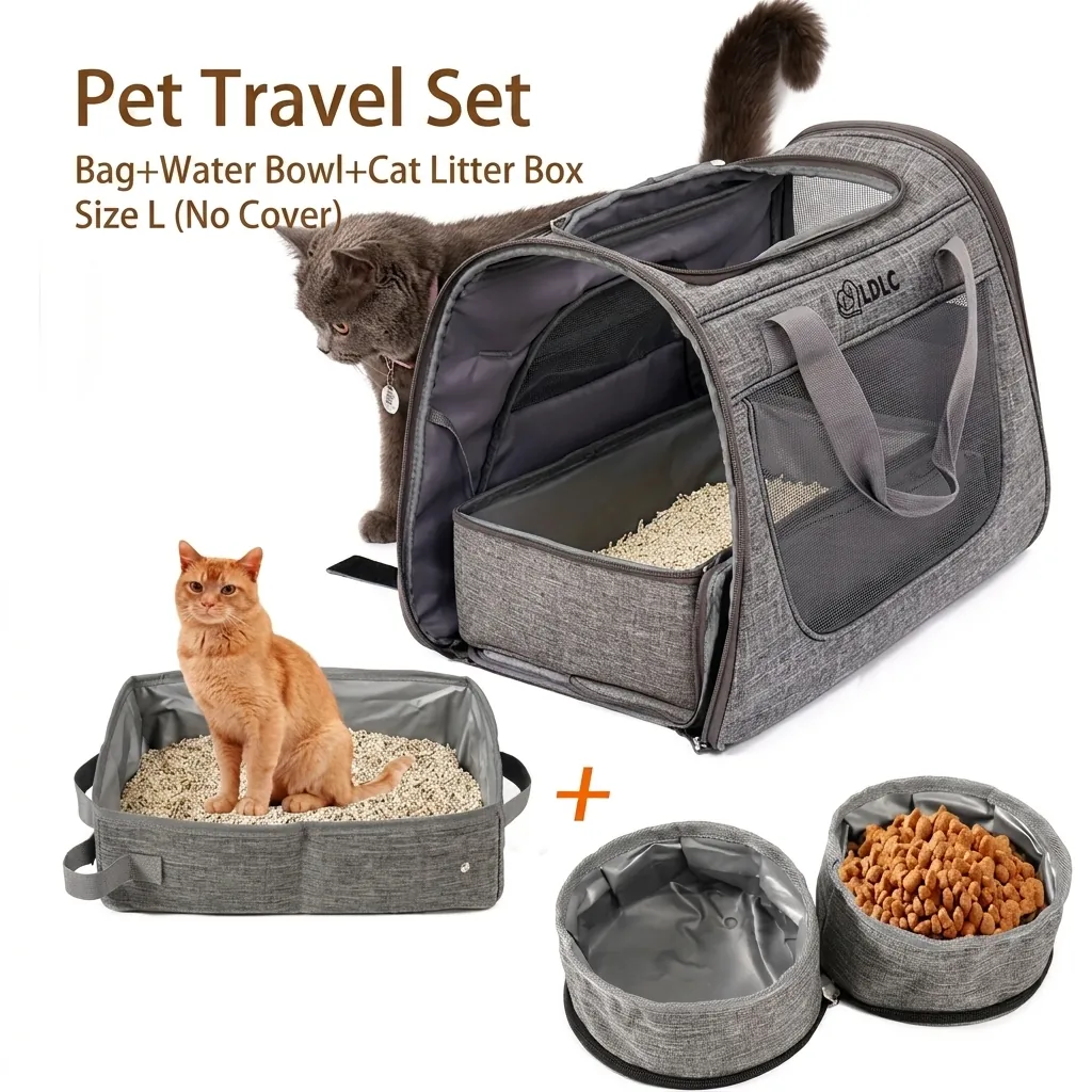 LDLC Tragbare Haustiertransporttasche Für Katzen Hunde Faltbare Reisetasche Mit Atmungsaktivem Netz Schultertasche Für Das Auto