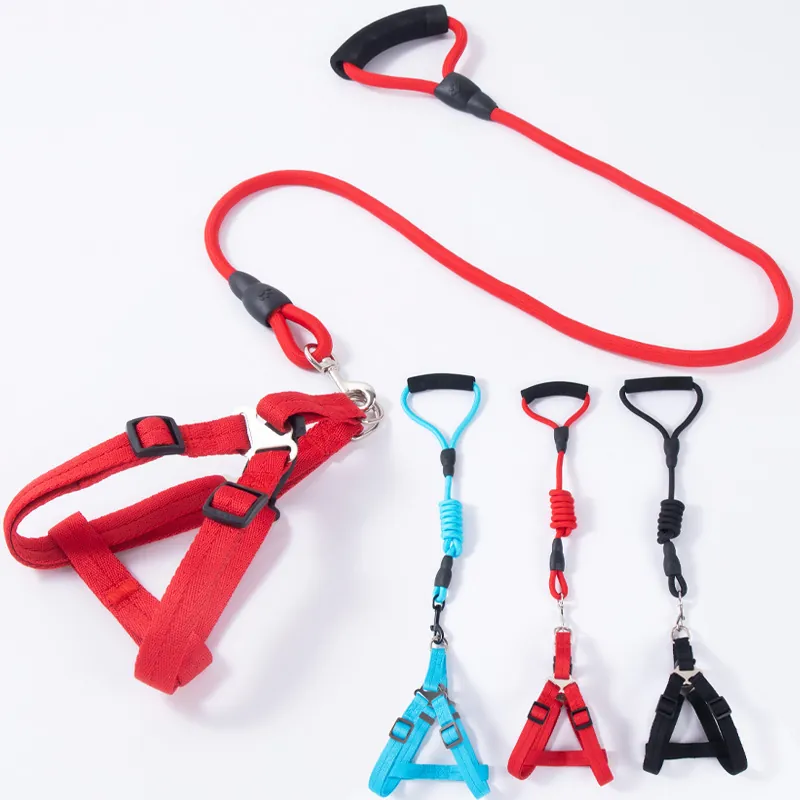 Minimalist H-Shape Pet Harness And Leash For Small Dogs Cats Durable Polyester Breathable Chest Strap For Outdoor Walking