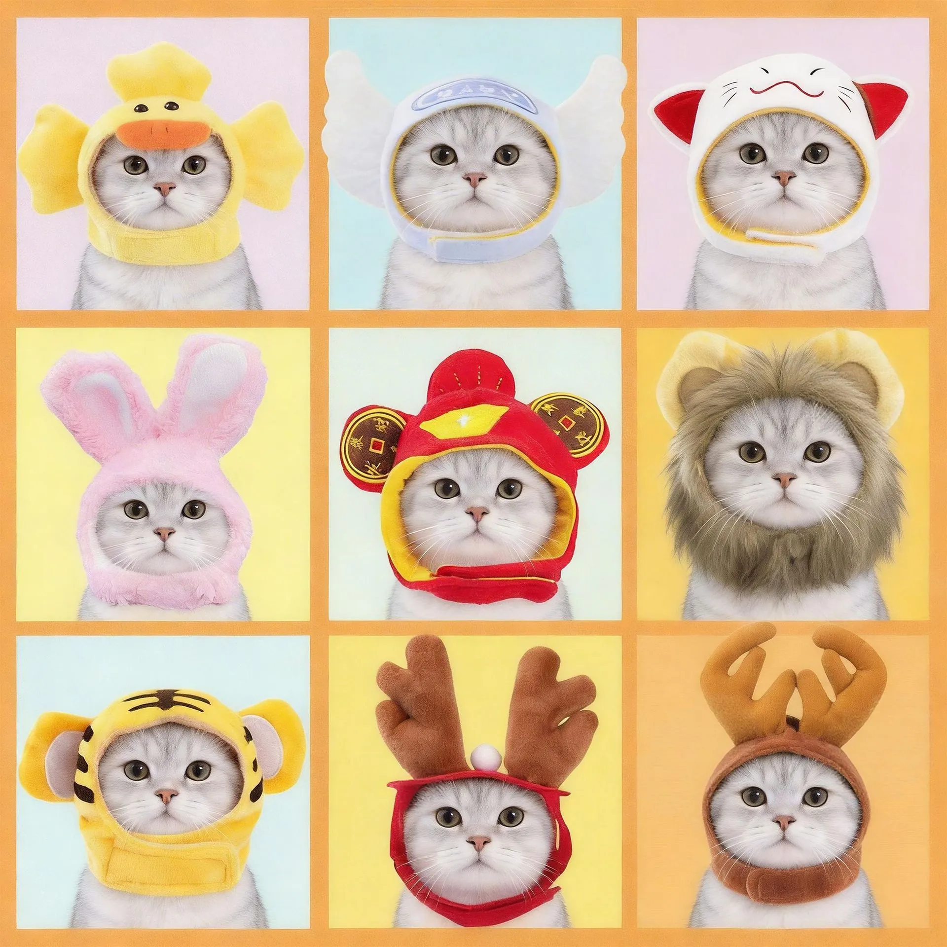 Lustiger Cartoon Haustier Kostüm Hut Löwe Tiger Hase Ente Form Weicher Plüsch Kopfschmuck Verstellbares Zubehör Für Katzen Kleine Hunde