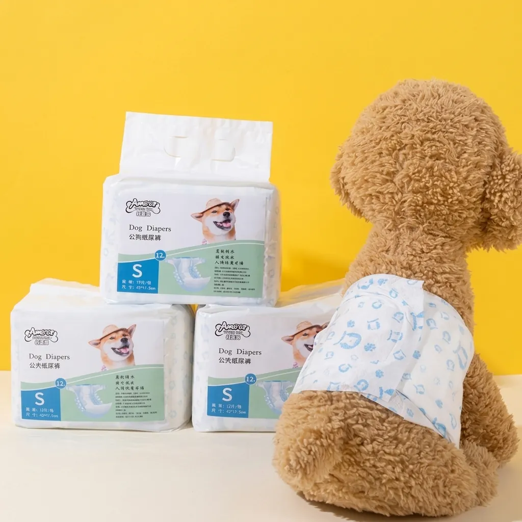 Wegwerpbare Huisdierluiers Hoge Absorptie Mannelijk Vrouwelijk Hond Fysiologische Broek Lekvrije Hygiënische Wraps Voor Honden