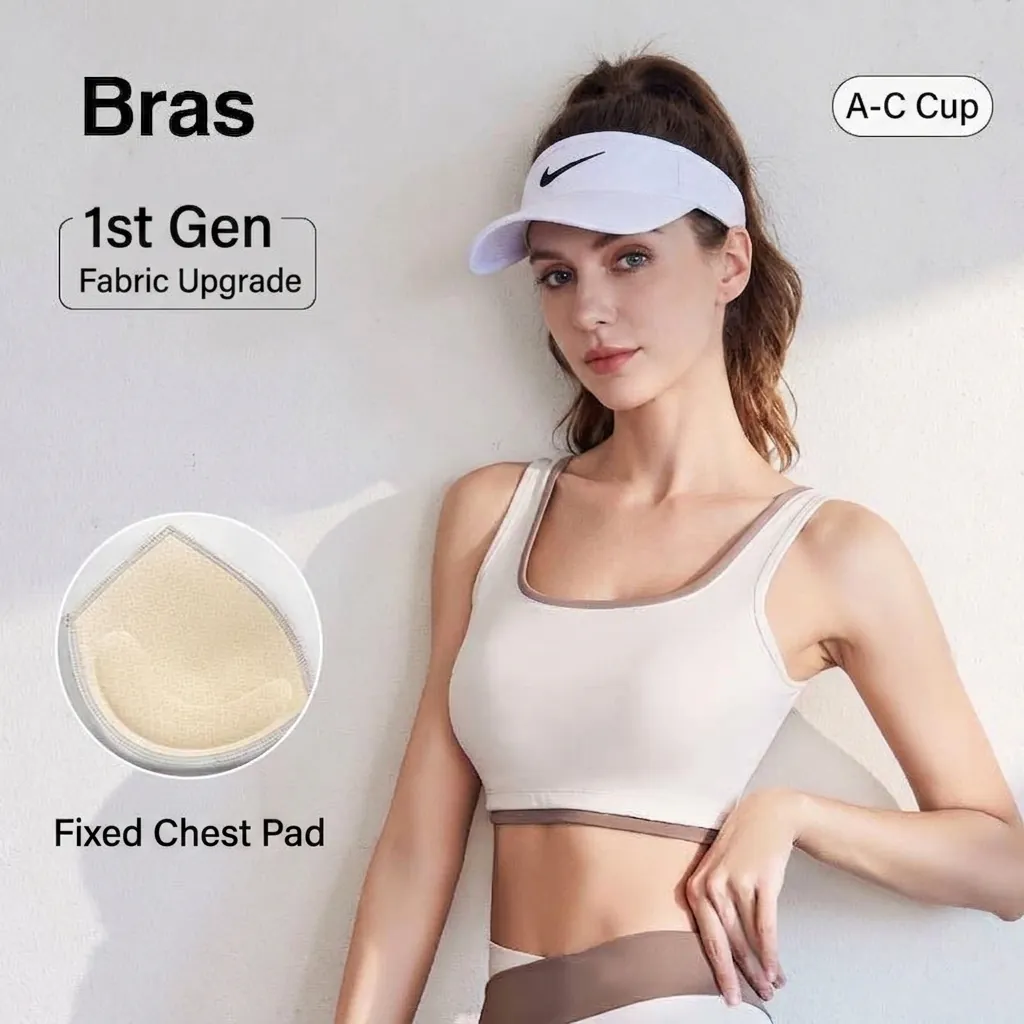 Women Contrast Color High Impact Sports Bra Shockproof Padded Yoga Vest Naked Feel Racerback Fitness Workout Top