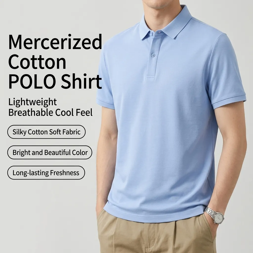 Herren Business Casual Kurzarm Polo Shirt Baumwollmischung Atmungsaktiv Kühlend 7A Antibakteriell Einfarbig Bedruckt Top