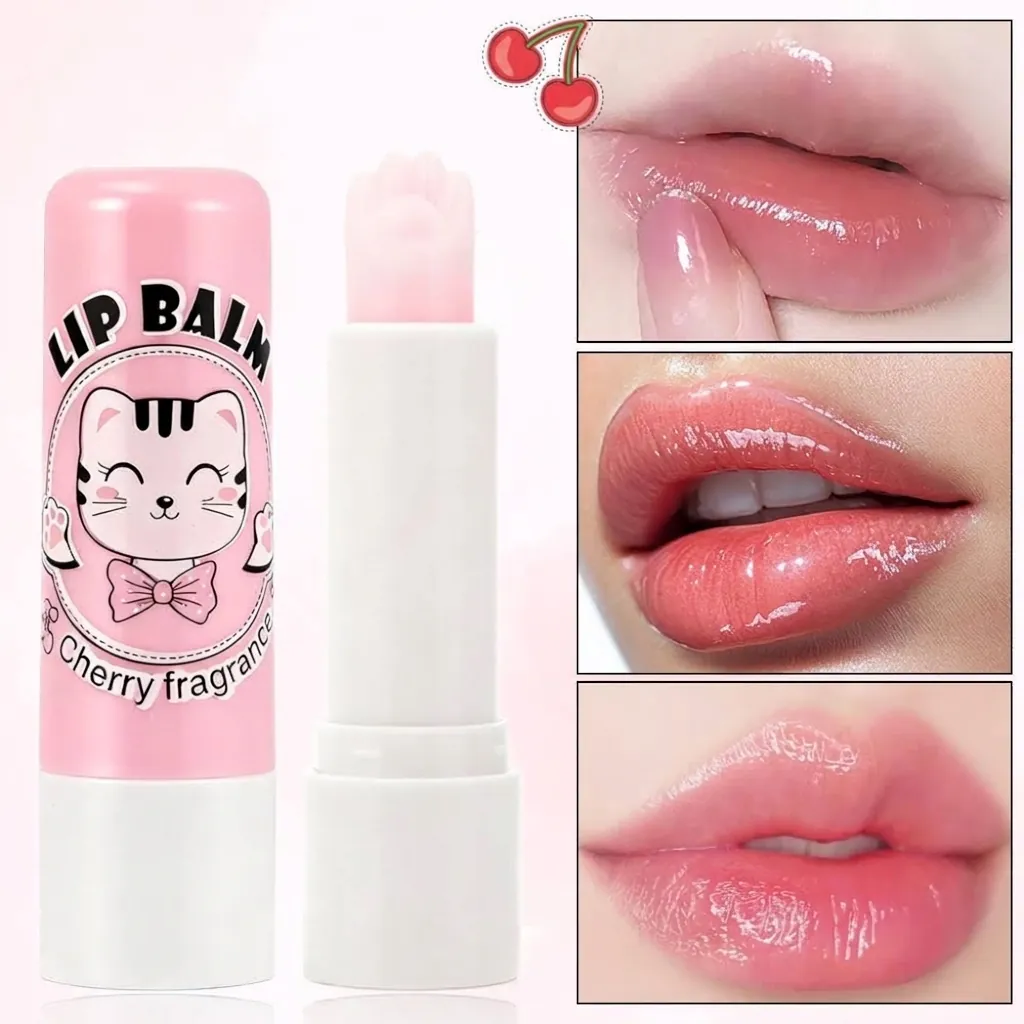 Süßer Katzenpfoten Lippenbalsam Kirschduft Feuchtigkeitsspendend Hydratisierend Lippenpflege Für Damen Anti-Rissbildung