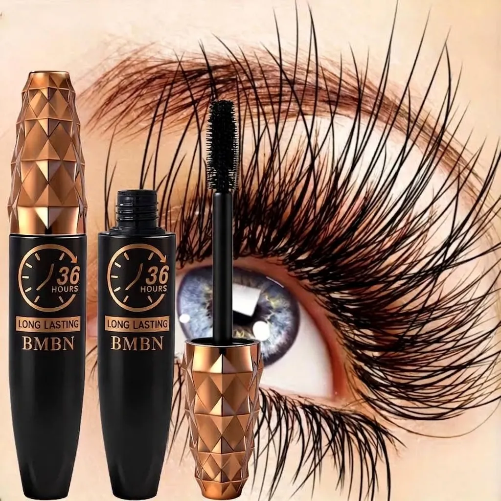 Mascara a Lunga Durata 36 Ore BMBN Ricciolo Naturale Allungante Infoltente Impermeabile Resistente al Sudore Trucco Occhi Nero