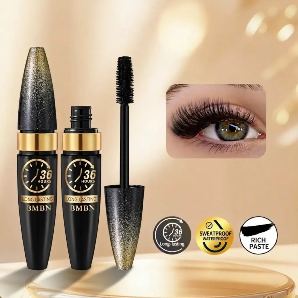 BMBN 36H Long Lasting Mascara Black Waterproof Smudge-Proof Natural Curling Lengthening Volumizing Eye Makeup For Women Professional Look