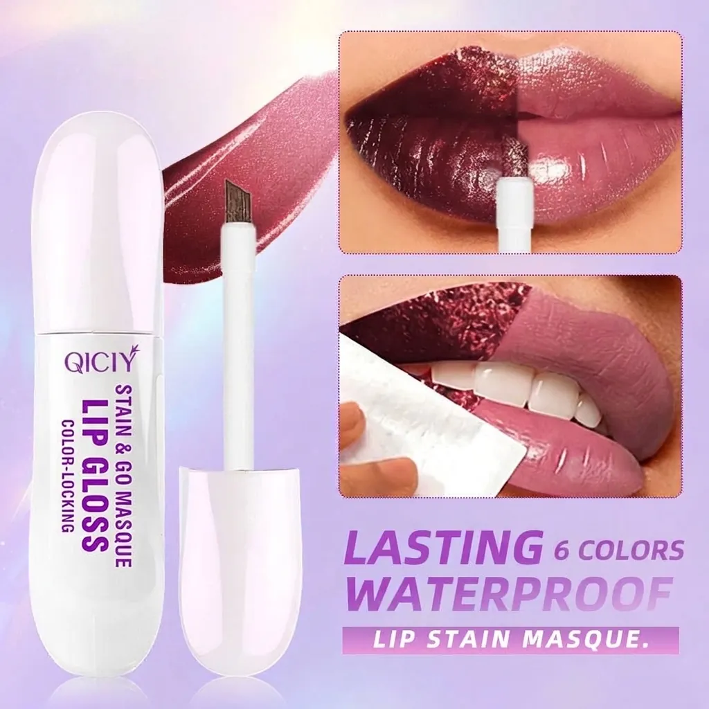 QICIY Lip Stain Masque Waterproof Long Lasting Peel Off Lip Gloss Masque Tear Off Color Locking Lip Tint For Women Makeup