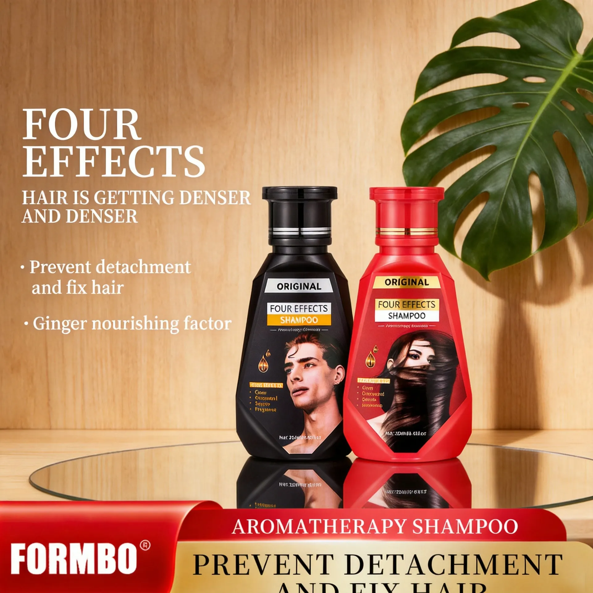 FORMBO Shampoo Nutriente allo Zenzero Pulizia Profonda Anti Crespo Controllo Sebo Profumato Cura dei Capelli Uomo Donna Formula Professionale