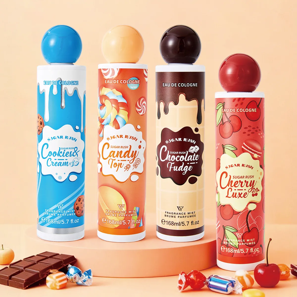 Sugar Rush Cartoon Fragrance Body Spray Long Lasting Scent For Women Sweet Gourmand Body Mist Refreshing Cologne Spray