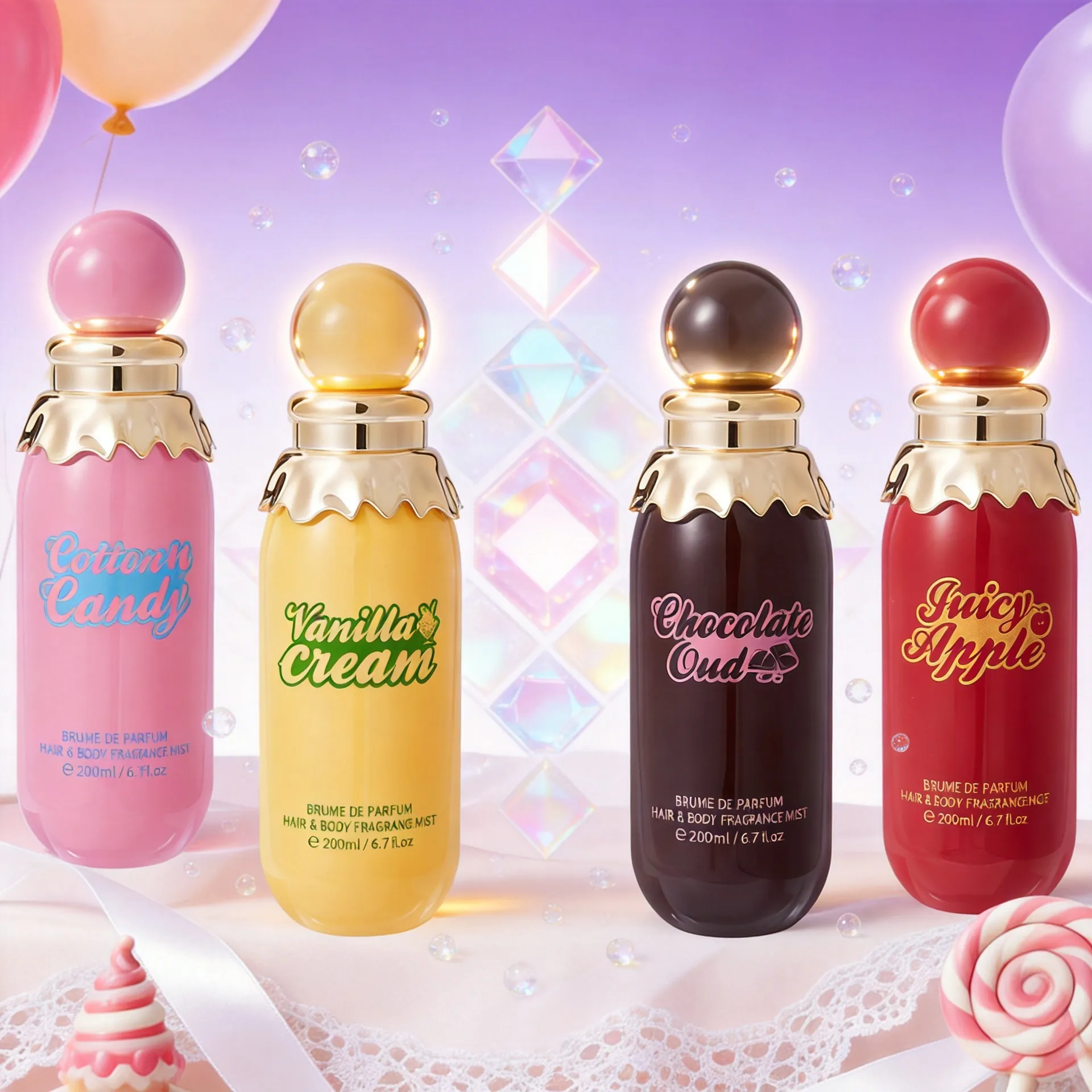 Marshmallow Fragrance Mist Long Lasting Body And Hair Spray Gourmet Scented Body Spray For Women Casual Daily Use Aroma