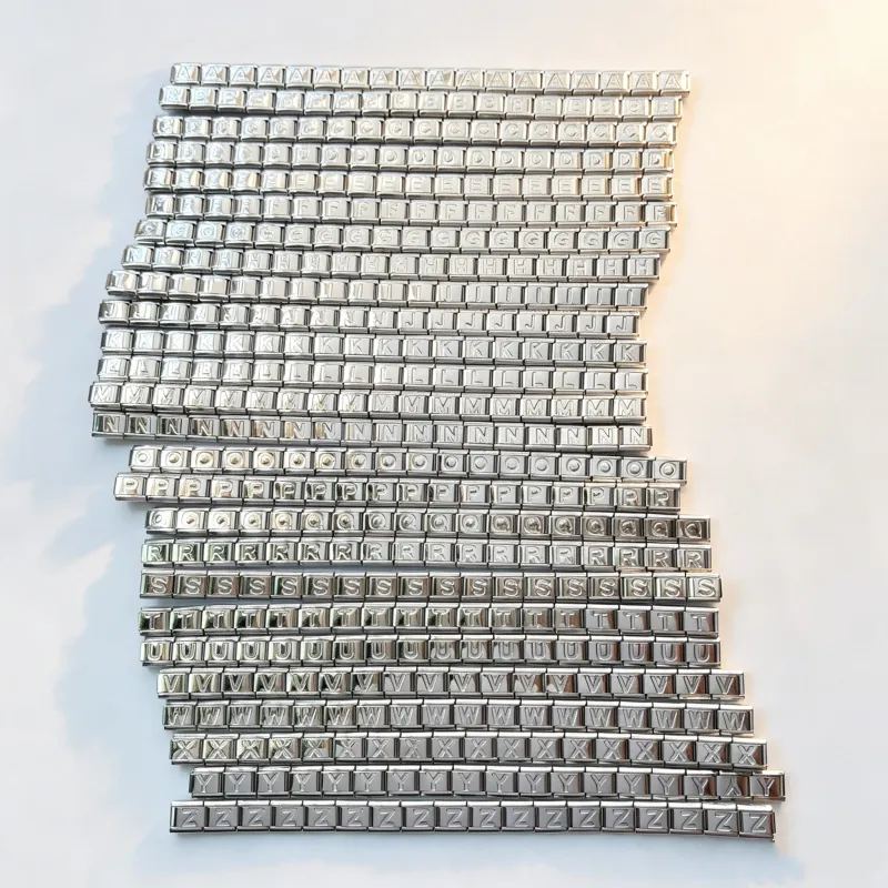 DIY Roestvrij Staal Italiaanse Charm Armband Voor Dames Heren Gepersonaliseerde Alfabet Letter Modulaire Splicing Sieraden
