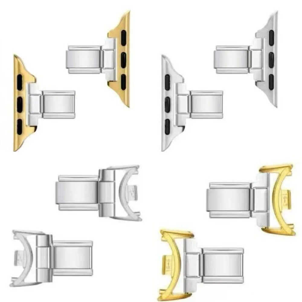 Edelstahl Uhrenarmband Anschluss Italienisches Modulares Charm Armband DIY Spleißglied Uhrenzubehör Für Smartwatch