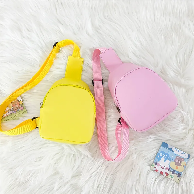 Süße Kinder Brusttasche Wasserdichtes PU-Leder Mini Umhängetasche Für Mädchen Kindergarten Kinder Mode Accessoire Snack Schultertasche