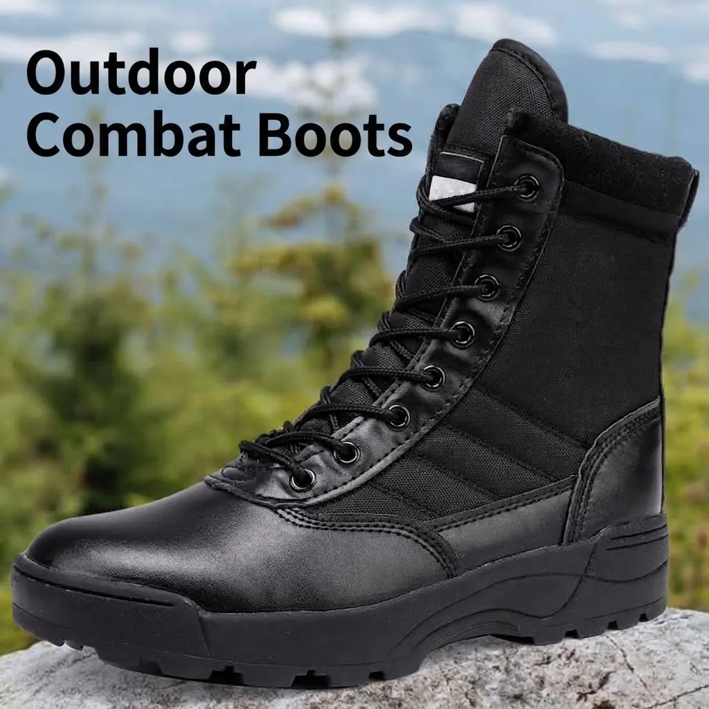 Taktische Stiefel für Herren Damen Atmungsaktive High Top Kampf Wanderschuhe Rutschfeste Verschleißfeste Kunstleder Nylon Outdoor Schuhe
