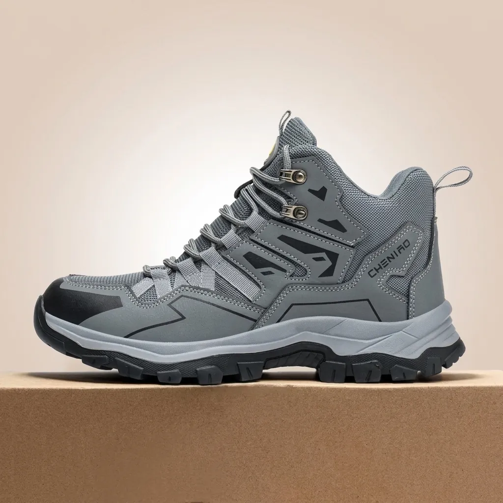 Zapatos de Seguridad para Hombre Puntera de Acero Anti-Aplastamiento Anti-Perforación Zapatos de Trabajo Transpirables Cuero de Microfibra