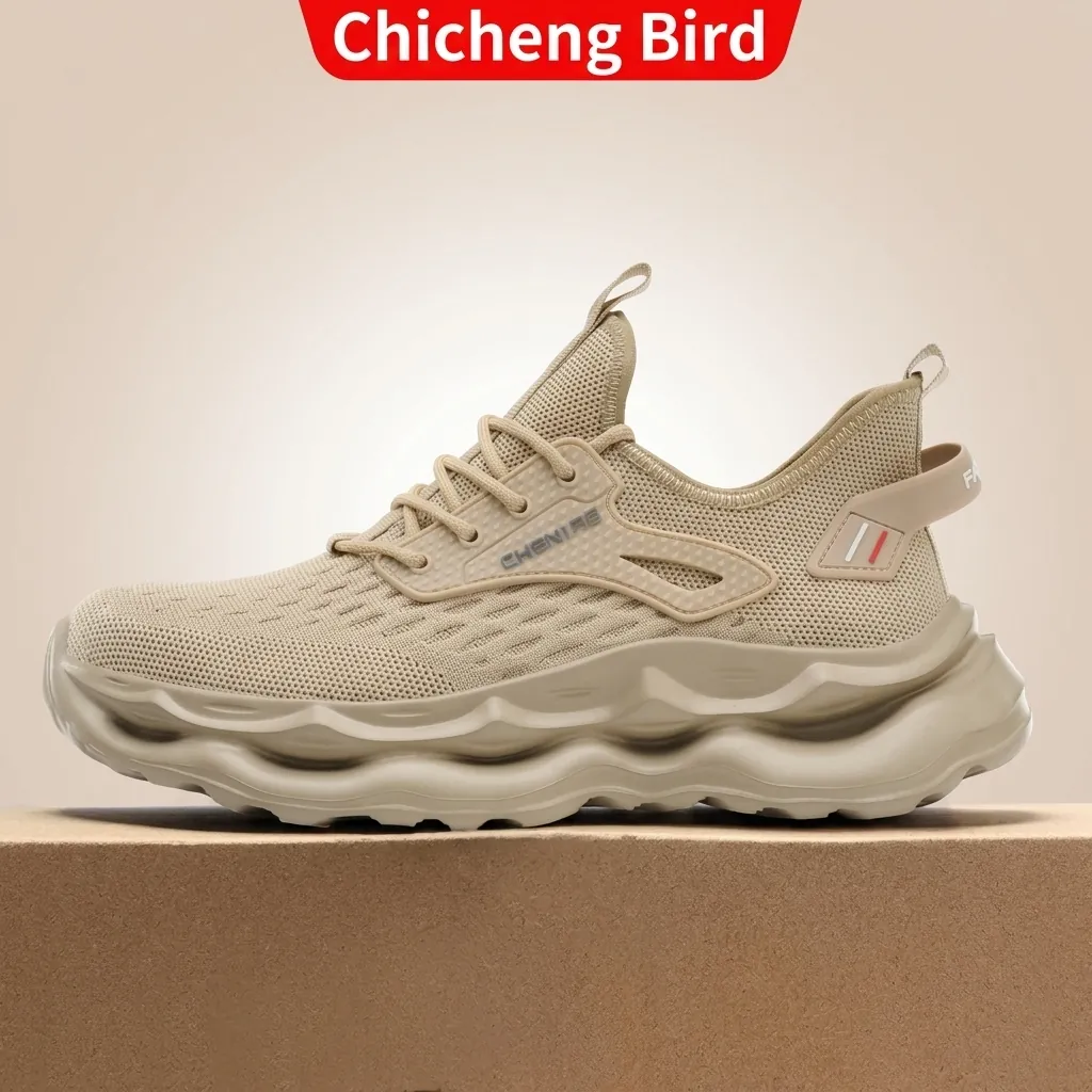 Zapatos de Seguridad para Hombre Punta de Acero Antiaplastamiento Antiperforación Botas de Trabajo Transpirable Ligero Flyknit Calzado de Protección Construcción