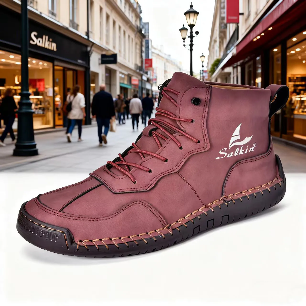 Men Women Martin Boots Winter Fleece Lined Mid-Top Casual Boots Microfiber Leather Rubber Sole Outdoor Fashion Streetwear Shoes