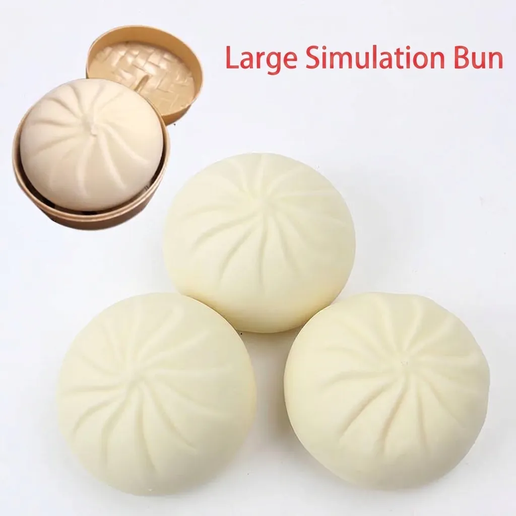 Simulazione di Panino Squishy Giocattolo Grande TPR Morbido Panino al Vapore Ripieno Decompressione Sensoriale Antistress Giocattolo Divertente Regalo Spremibile