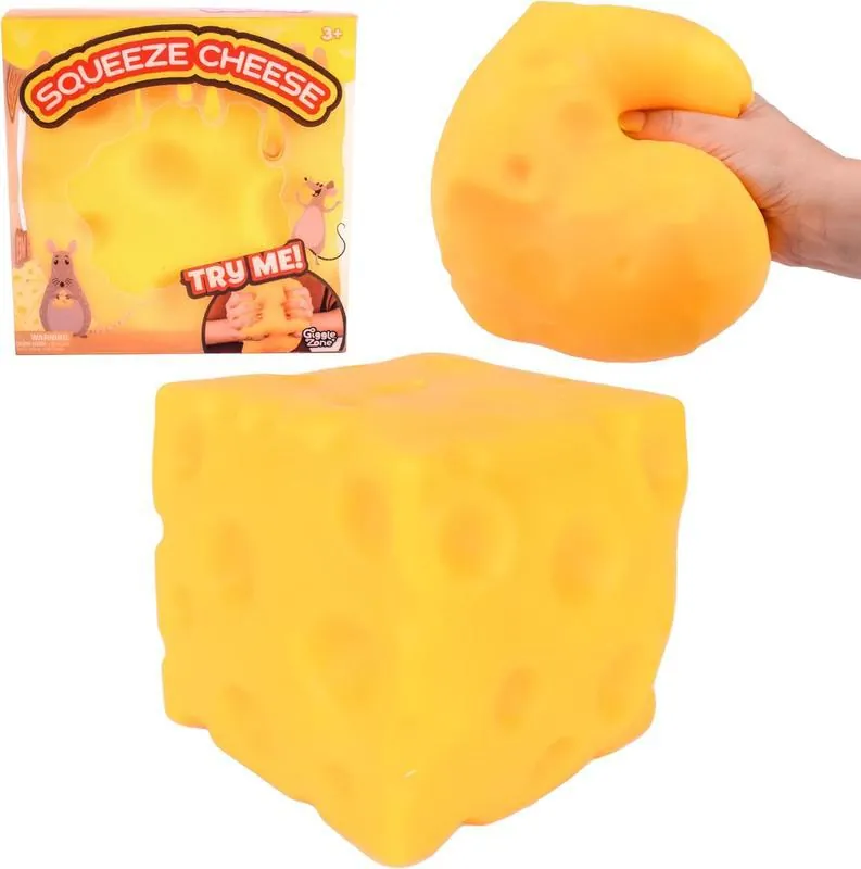 Simulation Fromage Jaune Squishy Jouet Anti-stress Jouet à Presser Rempli de Farine Douce pour Enfants Adultes Bureau