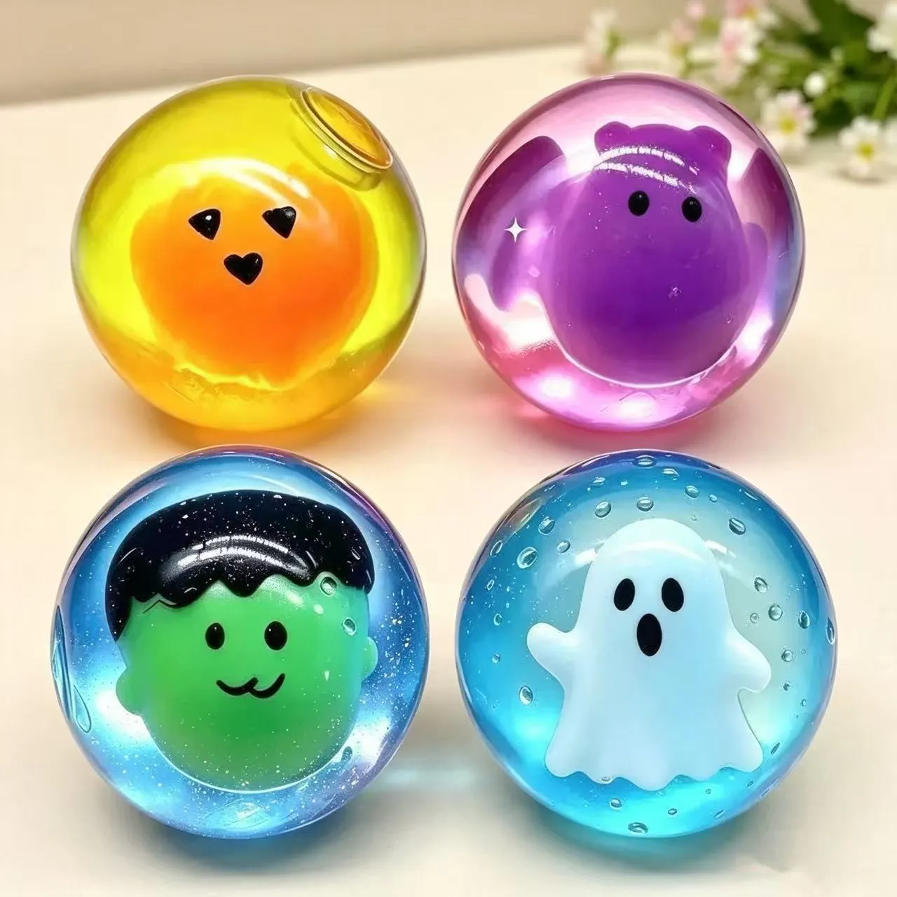 Halloween Langsame Rückfederung Squishy Spielzeug Zum Stressabbau Geist Fledermaus Kürbis Süßes Festival Dekompressionsspielzeug